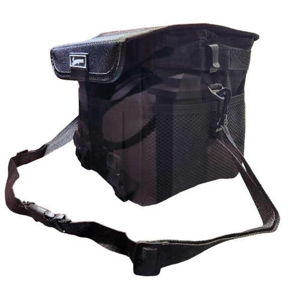 Auto Trash Can Car Waste Bin Blk w/Lid Pockets Collapsible Leakproof Journeyman - Picture 4 of 5